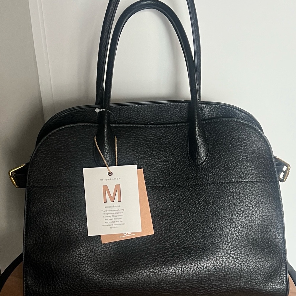 Viral on TikTok Miztique Black Satchel Tote with Buckle detail NWT